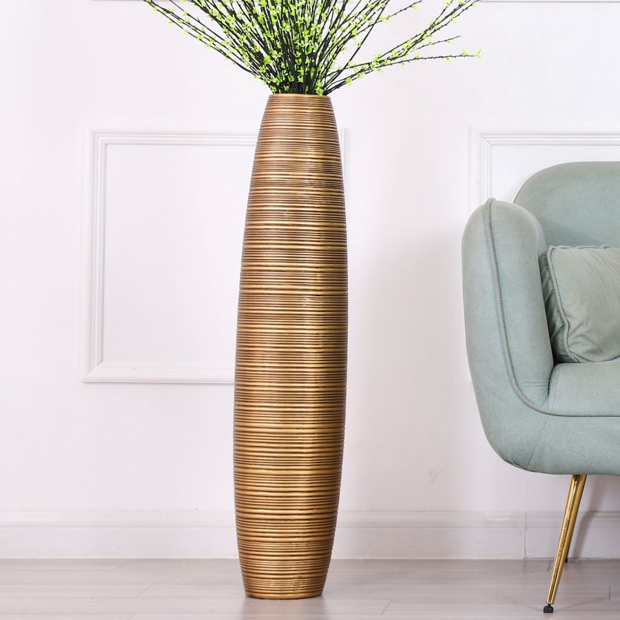 Leewadee Grande Vaso da Terra 85 cm - Alto Poliresina per Erbe della Pampa, Fiori Secchi & Freschi