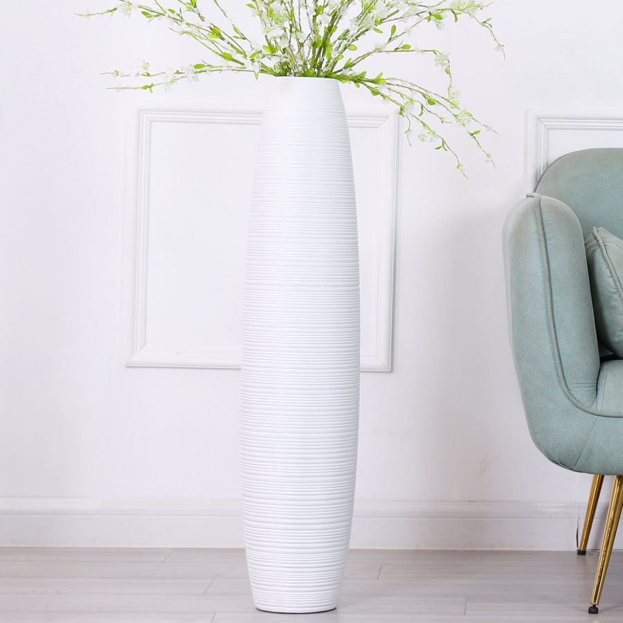 Leewadee Grande Vaso da Terra 85 cm - Alto Poliresina per Erbe della Pampa, Fiori Secchi & Freschi