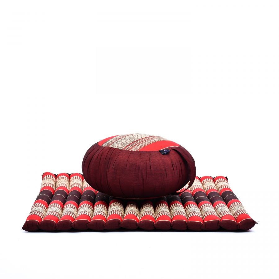 Leewadee Set Meditazione Zafu & Zabuton 70 X 70 cm - Kapok Cuscino Yoga Zen Zazen Lotus
