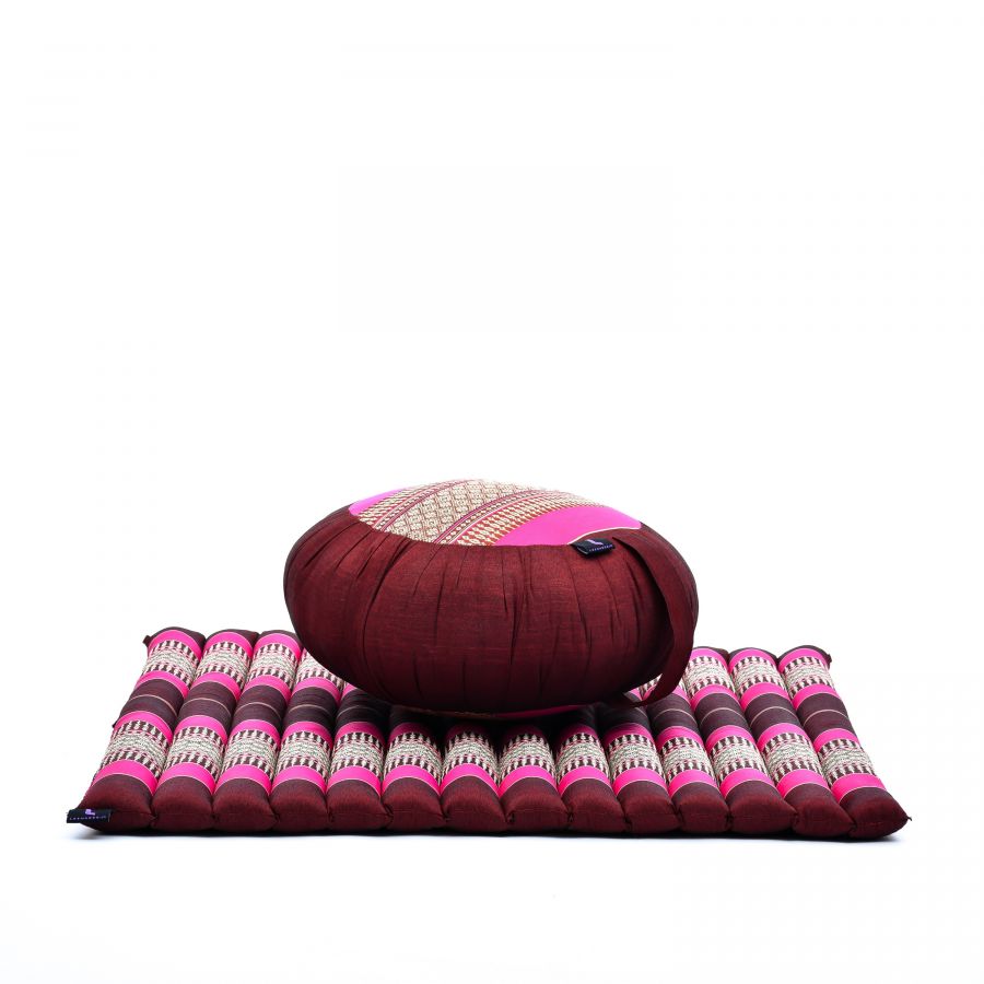 Leewadee Set Meditazione Zafu & Zabuton 70 X 70 cm - Kapok Cuscino Yoga Zen Zazen Lotus