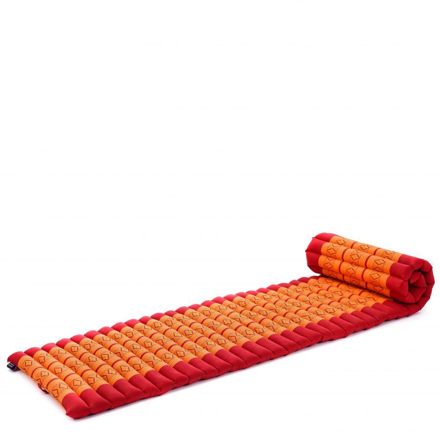 Leewadee Tappeto Thai Arrotolabile Stretto 190 x 50 cm - Kapok Materasso da Pavimento Meditazione Alternativa Futon