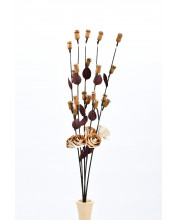 Sesbania Leewadee Dried Coloured Palm Leaf Bunch for Floor vases Decorative Grass twig Bunch 34 inches Ecru
