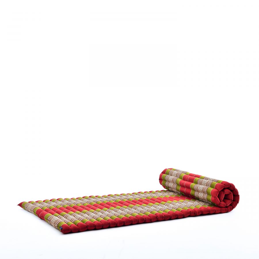 Leewadee Rollable Thai Mat 75 x 28 inches - Kapok Floor Mat for Sleeping, Massage & Meditation Futon Alternative