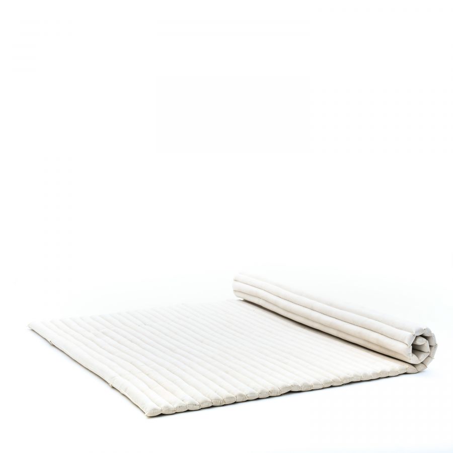 Leewadee Extra Wide Rollable Thai Mat 75 X 57 inches - Kapok Floor Mat for 2 People & Thai Massage Futon Alternative