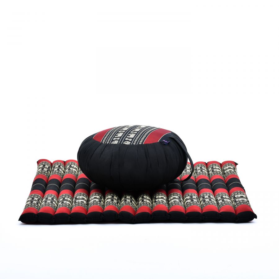 Leewadee Zafu & Zabuton Meditation Set 28 X 28 inches - Kapok Cushion Yoga Zen Zazen Lotus