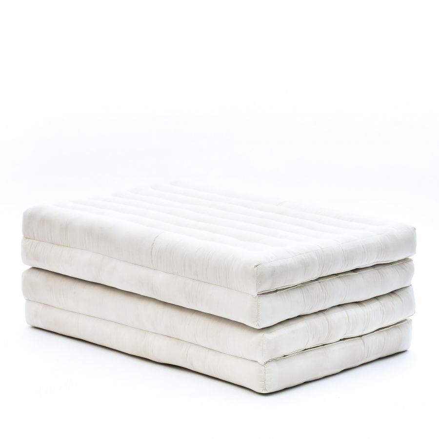 Leewadee Thai Trifold Mattress 79 X 28 inches - Kapok Foldable Floor Mat, Futon Alternative for Sleeping, Yoga & Meditation