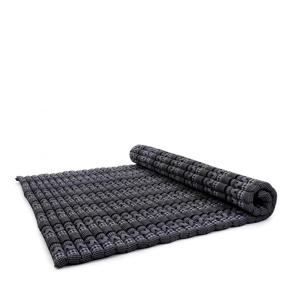 Leewadee Extra Wide Rollable Thai Mat 75 X 57 inches - Kapok Floor Mat for 2 People & Thai Massage Futon Alternative