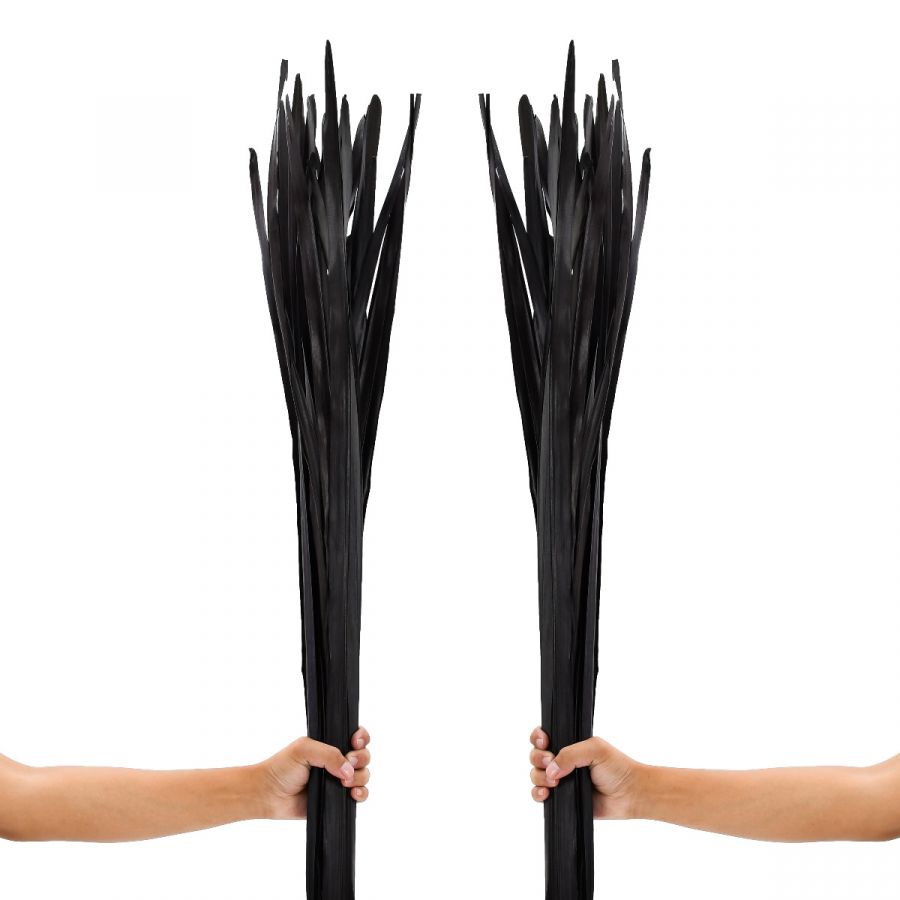 Leewadee Floor Vase Decor - Dried Palm Leaf Stems 45 inches Natural Material, Set of 2 Bundles