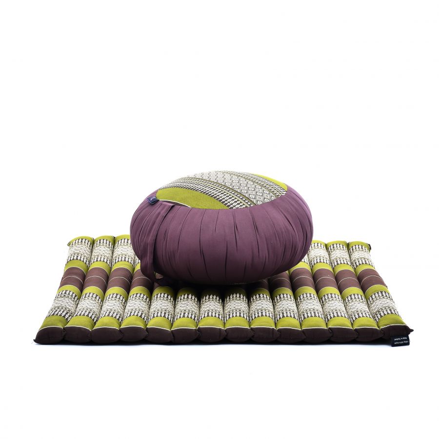 Leewadee Zafu & Zabuton Meditation Set 28 x 28 inches - Kapok Cushion Yoga Zen Zazen Lotus