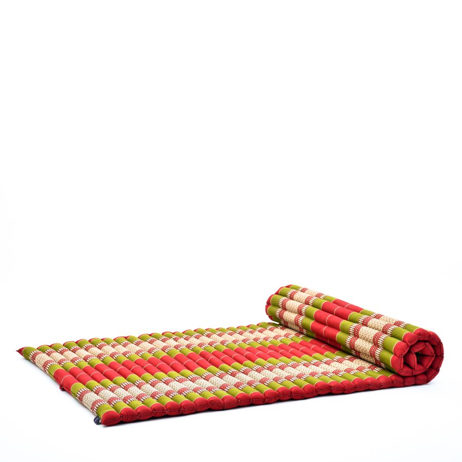 Leewadee Wide Rollable Thai Mat 75 x 39 inches - Kapok Floor Mat for Sleeping, Massage & Meditation Futon Alternative