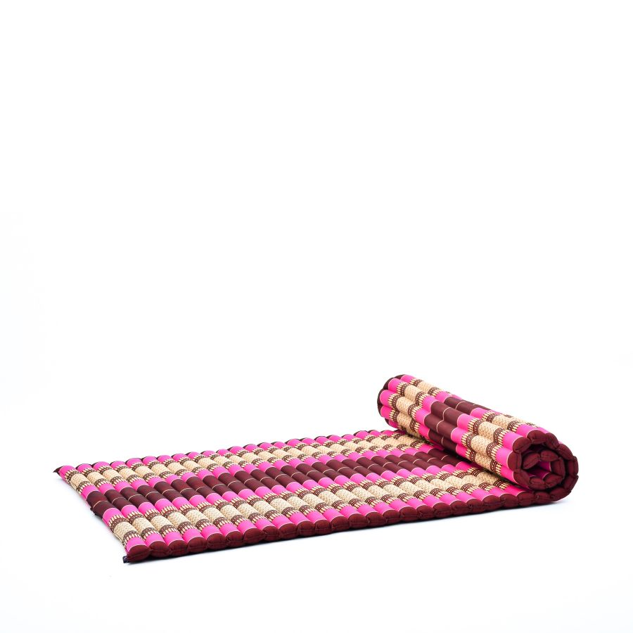 Leewadee Wide Rollable Thai Mat 75 x 39 inches - Kapok Floor Mat for Sleeping, Massage & Meditation Futon Alternative