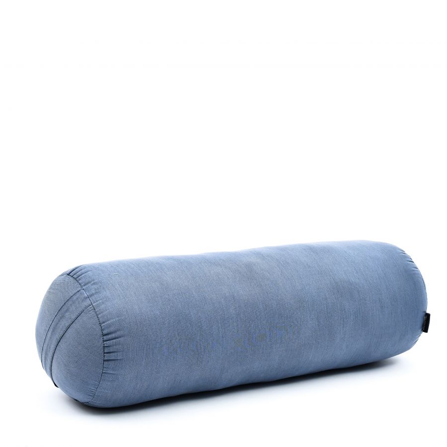 Leewadee Yoga Bolster - Standard Size – Large Meditation Cushion, Tube Pillow for Comfortable Reading, Pilates Equipment, Kapok Filling, 24 x 10 x 10 inches, Anthracite