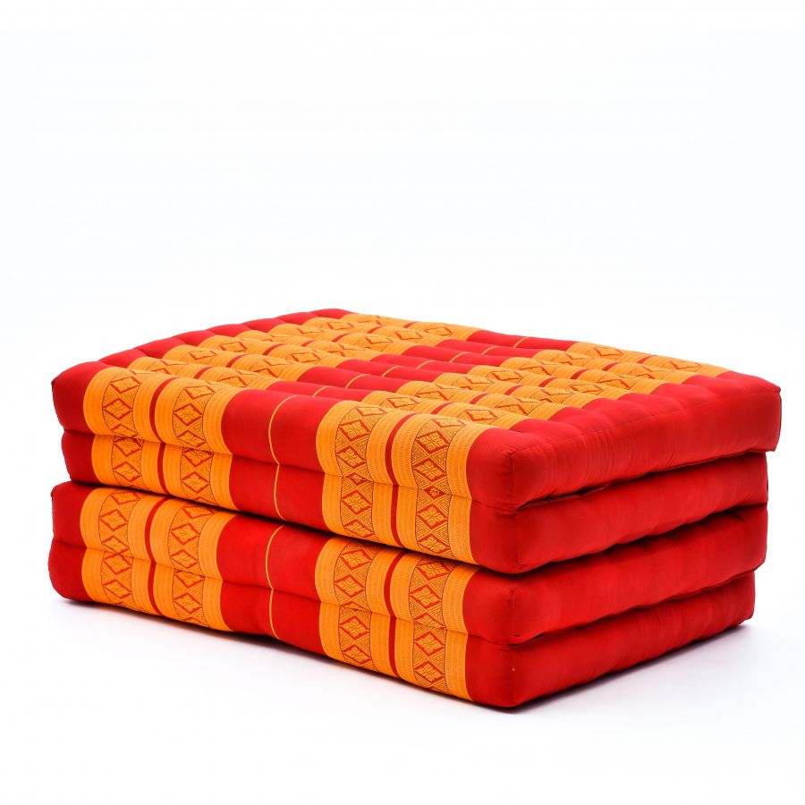 Leewadee Thai Trifold Mattress 79 x 28 inches - Kapok Foldable Floor Mat, Futon Alternative for Sleeping, Yoga & Meditation