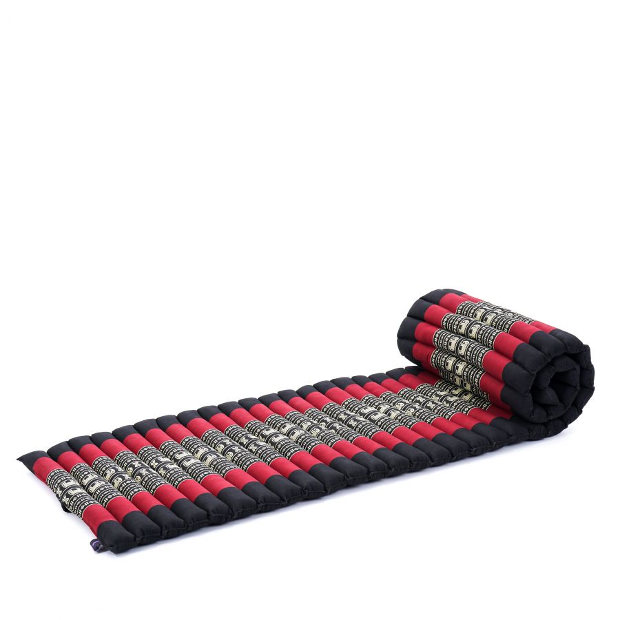 Leewadee Rollable Thai Mat 75 x 20 inches - Narrow Kapok Floor Mat for Sleeping & Meditation Futon Alternative