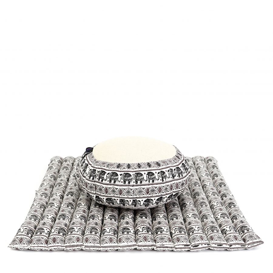 Leewadee Zafu & Zabuton Meditation Set 28 x 28 inches - Kapok Cushion Yoga Zen Zazen Lotus