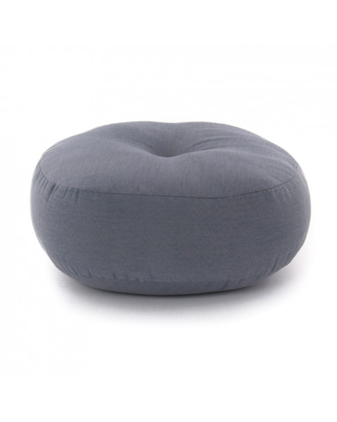 Leewadee Zafu Pillow – Round Meditation Cushion for Yoga Exercises, Small Floor Pillow Filled with Eco-Friendly Kapok, 12 x 5 inches, anthracite