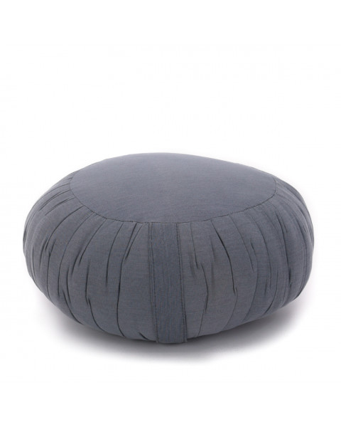 Leewadee Zafu Yoga Pillow – Round Meditation Cushion for Yoga Exercises, Light Floor Pillow Filled with Eco-Friendly Kapok, 14 x 8 inches, anthracite