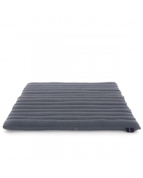 Leewadee Zabuton - Tapis Zabuton traditionnel enroulable et fait à la main, yoga mat épais rembourré en kapok, 70 x 70 cm, Anthracite