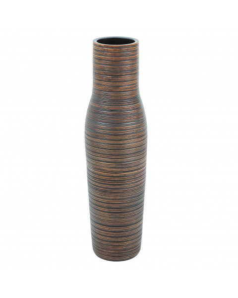 Leewadee Grande Vaso Da Terra: Alto Vaso Stile Boho In Legno Di Mango Per Rami Di Pampa, 90 cm, Marrone