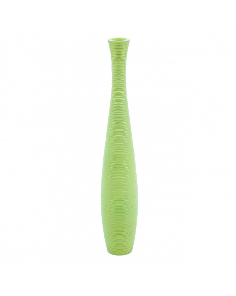 Leewadee Grande Vaso Da Terra: Alto Vaso Stile Boho In Legno Di Mango Per Rami Di Pampa, 70 cm, Verde