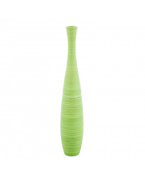 Leewadee Grand Vase A Poser Au Sol Pour Branches Décoratives De Pampa, Vase En Bois De Manguier, 90 cm, Vert