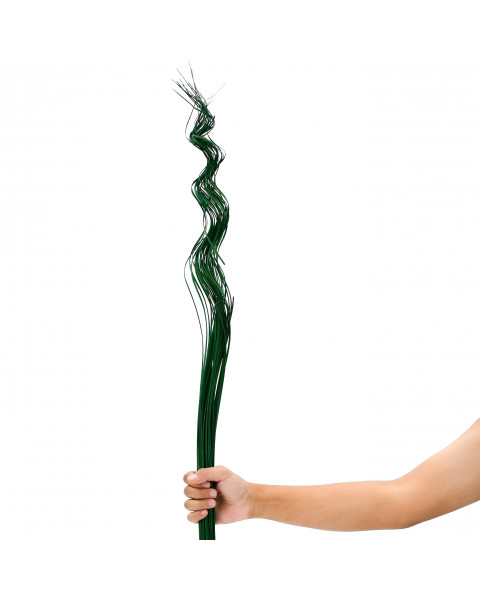 Leewadee Wavy Palm Leaves – Loose Decor Twigs for Floor Vases, Colored and Dried Arrangements for Home and Business Decorations, 39 inches, green
