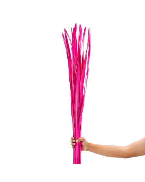 Leewadee Branches décoratives - Branches décoratives pour vase en vrac, bouquet de branches hautes colorées, 120 cm, Rose Fuchsia