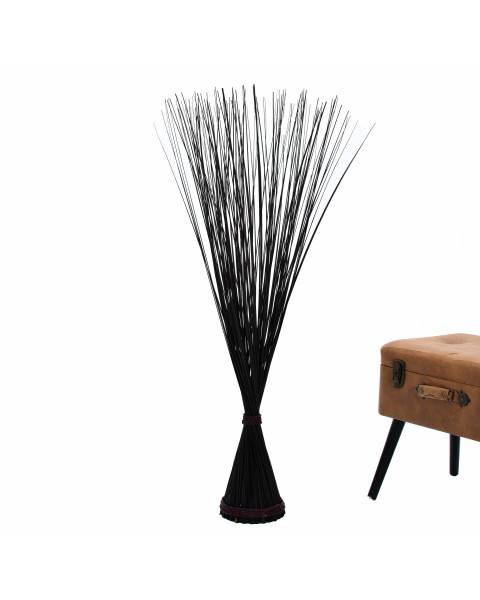 Leewadee Freestanding Decorative Grass Stems – Naturally Dried and Colored Branches, Dry Grass Bundle for Home and Bar Decoration, 47 inches, black brown