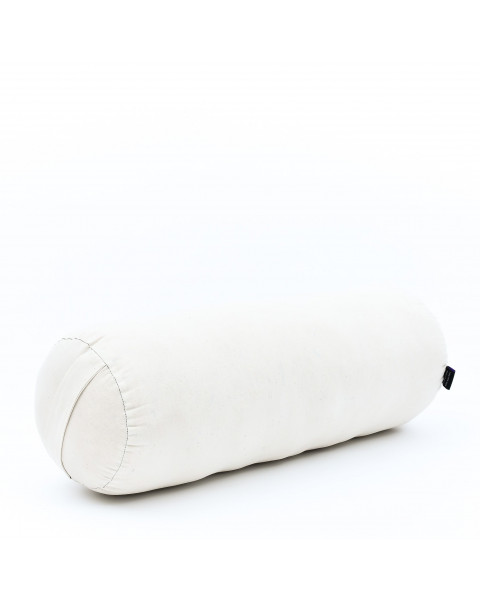 Leewadee Large Yoga Bolster – Shape-Retaining Tube Cushion for Meditation, Bolster for Stretching, Made of Kapok, 60 x 25 x 25 cm, Ecru