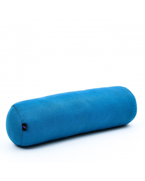 Leewadee Large Yoga Bolster – Shape-Retaining Tube Cushion for Meditation, Bolster for Stretching, Made of Eco-Friendly Kapok, 24 x 10 x 10 inches, light blue