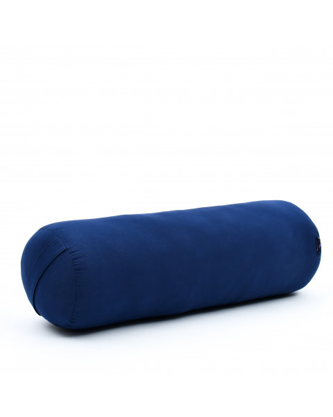 Leewadee Large Yoga Bolster – Shape-Retaining Tube Cushion for Meditation, Bolster for Stretching, Made of Eco-Friendly Kapok, 24 x 10 x 10 inches, blue
