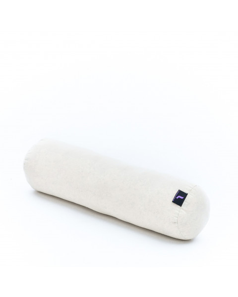 Leewadee Yoga Bolster – Shape-Retaining Cervical Neck Roll, Tube Pillow for Comfortable Reading, Made of Eco-Friendly Kapok, 20 x 6 x 6 inches, ecru