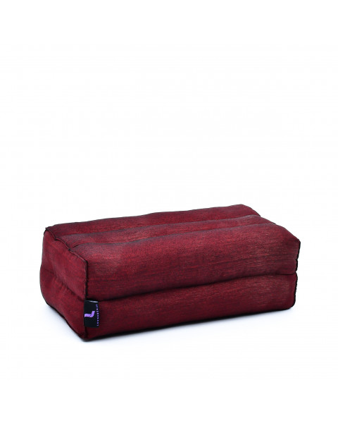 Leewadee Yoga Block – Floor Cushion for Yoga Practice, Meditation Seat Cushion for Workouts Filled with Eco-Friendly Kapok, 14 x 7 x 5 inches, red