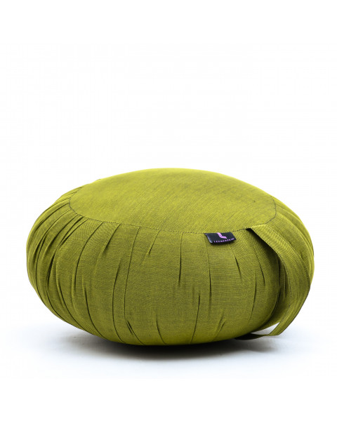 Leewadee Zafu Yoga Pillow – Round Meditation Cushion for Yoga Exercises, Light Floor Pillow Filled with Eco-Friendly Kapok, 14 x 8 inches, green