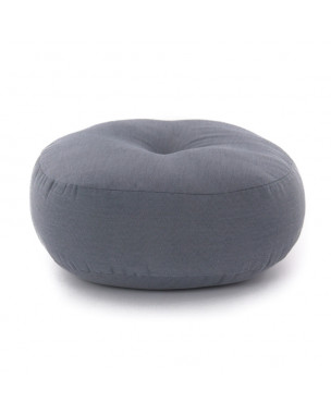 Leewadee Zafu Pillow – Round Meditation Cushion for Yoga Exercises, Small Floor Pillow Filled with Eco-Friendly Kapok, 12 x 5 inches, anthracite
