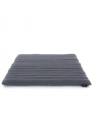 Leewadee Zabuton Seating Cushion – Square Floor Seat for Meditation Exercises, Light Yoga Mat Filled with Eco-Friendly Kapok, 28 x 28 inches, anthracite