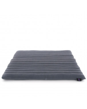 Leewadee Zabuton - Tapis Zabuton traditionnel enroulable et fait à la main, yoga mat épais rembourré en kapok, 70 x 70 cm, Anthracite