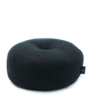 Leewadee Zafu Pillow – Round Meditation Cushion for Yoga Exercises, Small Floor Pillow Filled with Kapok, 12 x 5 inches, Black