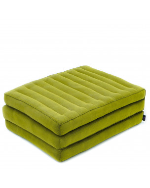 Leewadee Trifold Mattress S – Comfortable Thai Massage Pad, Foldable Relaxation Floor Mattress Filled with Eco-Friendly Kapok, Perfect to Use as a Sleeping Mat 79 x 20 inches, green