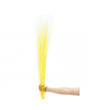 Leewadee Natural Grass Stems – Loose and Colored Decorative Branches for Vases, Carefully Dried Rattan Twigs for Home Decoration, 47 inches, yellow