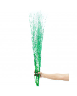 Leewadee Natural Grass Stems – Loose and Colored Decorative Branches for Vases, Carefully Dried Rattan Twigs for Home Decoration, 47 inches, green