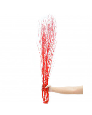 Leewadee Natural Grass Stems – Loose and Colored Decorative Branches for Vases, Carefully Dried Rattan Twigs for Home Decoration, 47 inches, red