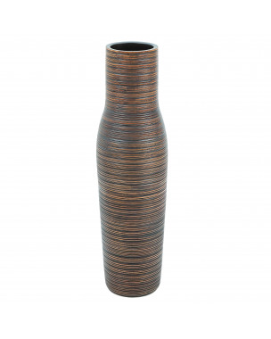 Leewadee Large Floor Vase – Handmade Flower Holder Made of Wood, Sophisticated Vessel for Decorative Branches and Dried Flowers, 36 inches, brown