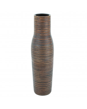 Leewadee Grande Vaso Da Terra: Alto Vaso Stile Boho In Legno Di Mango Per Rami Di Pampa, 90 cm, Marrone