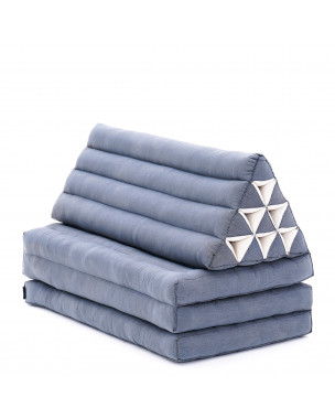 Leewadee 3-Fold Mat XXL with Triangle Cushion – Firm TV Pillow, Foldable Mattress with Cushion Made of Eco-Friendly Kapok, 67 x 31 inches, anthracite