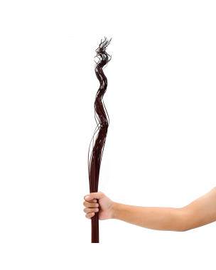 Leewadee Wavy Palm Leaves – Loose Decor Twigs for Floor Vases, Colored and Dried Arrangements for Home and Business Decorations, 39 inches, bordeaux