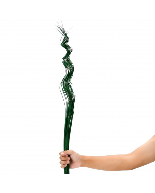 Leewadee Wavy Palm Leaves – Loose Decor Twigs for Floor Vases, Colored and Dried Arrangements for Home and Business Decorations, 39 inches, green