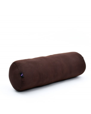 Leewadee Large Yoga Bolster – Shape-Retaining Tube Cushion for Meditation, Bolster for Stretching, Made of Eco-Friendly Kapok, 24 x 10 x 10 inches, brown
