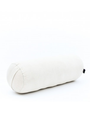 Leewadee Large Yoga Bolster – Shape-Retaining Tube Cushion for Meditation, Bolster for Stretching, Made of Eco-Friendly Kapok, 24 x 10 x 10 inches, ecru