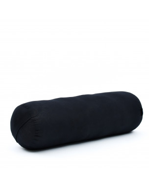 Leewadee Large Yoga Bolster – Shape-Retaining Tube Cushion for Meditation, Bolster for Stretching, Made of Eco-Friendly Kapok, 24 x 10 x 10 inches, black